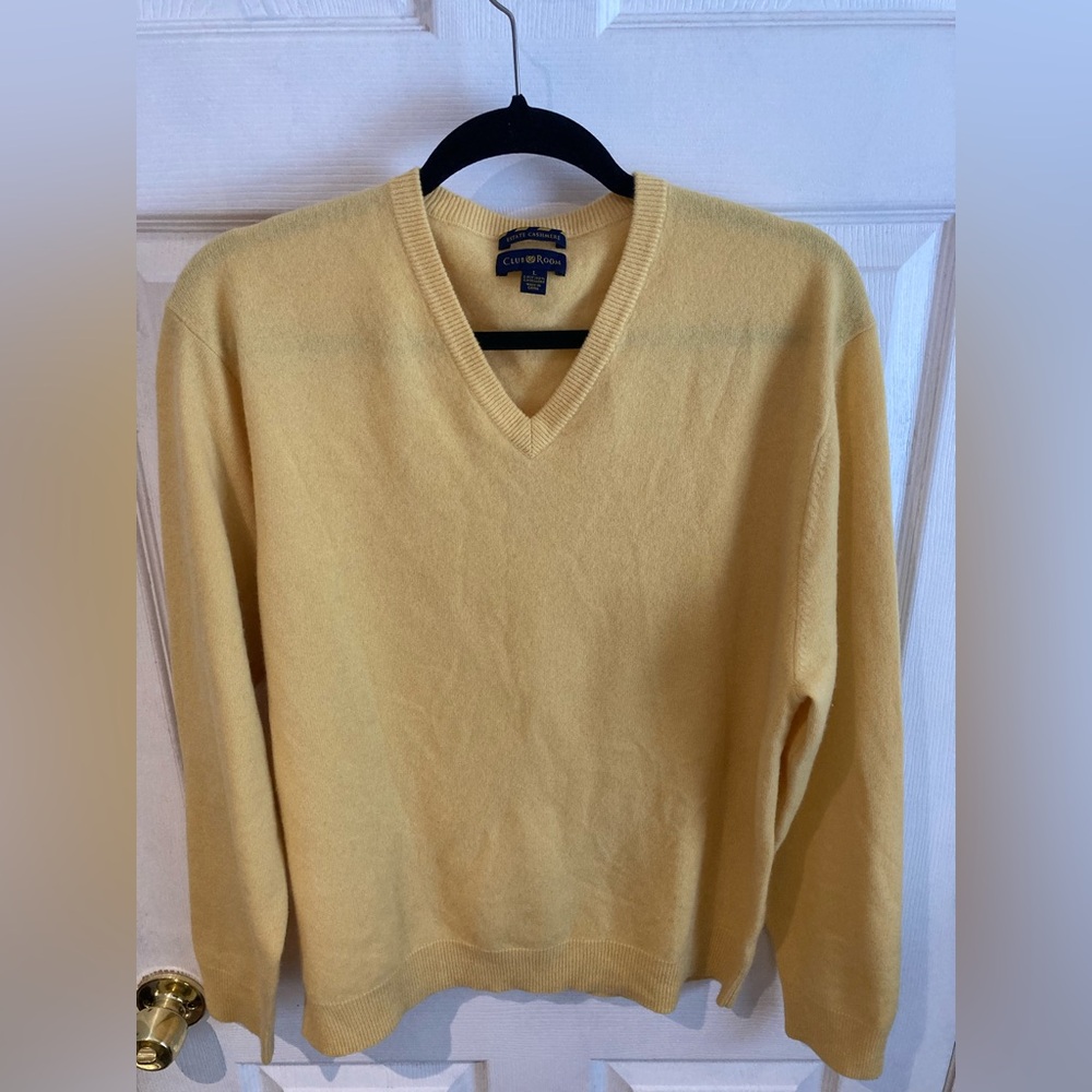 Club Room Men’s Cashmere V-Neck Sweater Size L